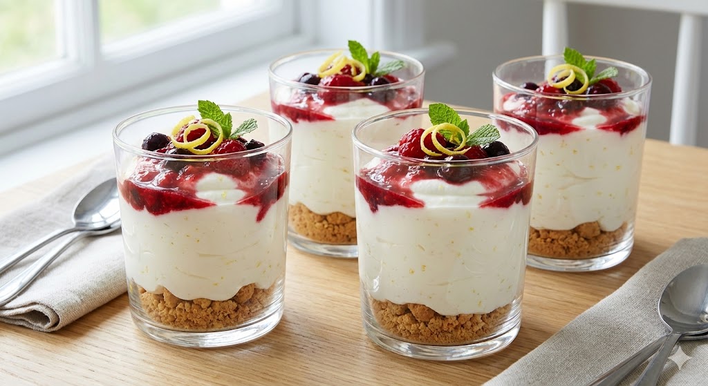 Mousse di yogurt greco al limone